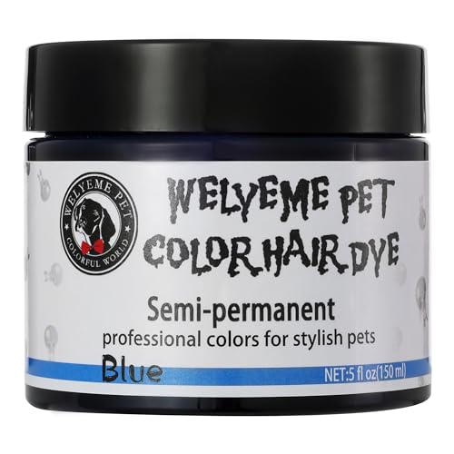 WELYEME Semi-Permanent Dog Hair Dye, Professional Dog Safe Hair Dye, Non-Toxic Pet Hair Dye for Dogs and Cats, Safe for Bathing After Dyeing(Rainbow)