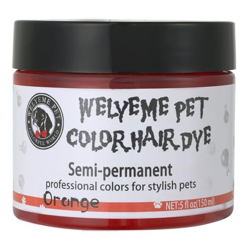 WELYEME Semi-Permanent Dog Hair Dye, Professional Dog Safe Hair Dye, Non-Toxic Pet Hair Dye for Dogs and Cats, Safe for Bathing After Dyeing(Rainbow)