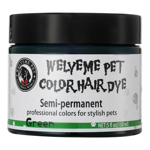 WELYEME Semi-Permanent Dog Hair Dye, Professional Dog Safe Hair Dye, Non-Toxic Pet Hair Dye for Dogs and Cats, Safe for Bathing After Dyeing(Rainbow)